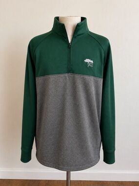 Nike Golf Torrey Pines Farmers Open 1/4 Zip Pullover Large Green & Gray